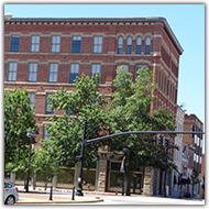 Large Building and Trees